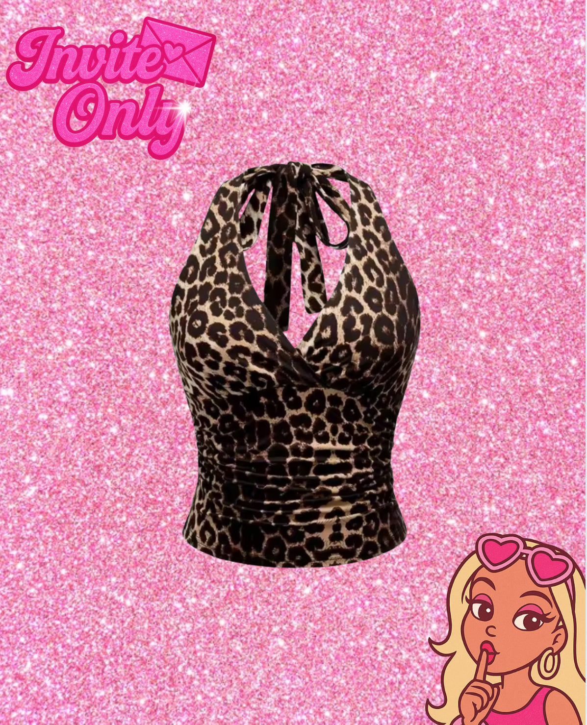 HALTER CHEETAH TOP