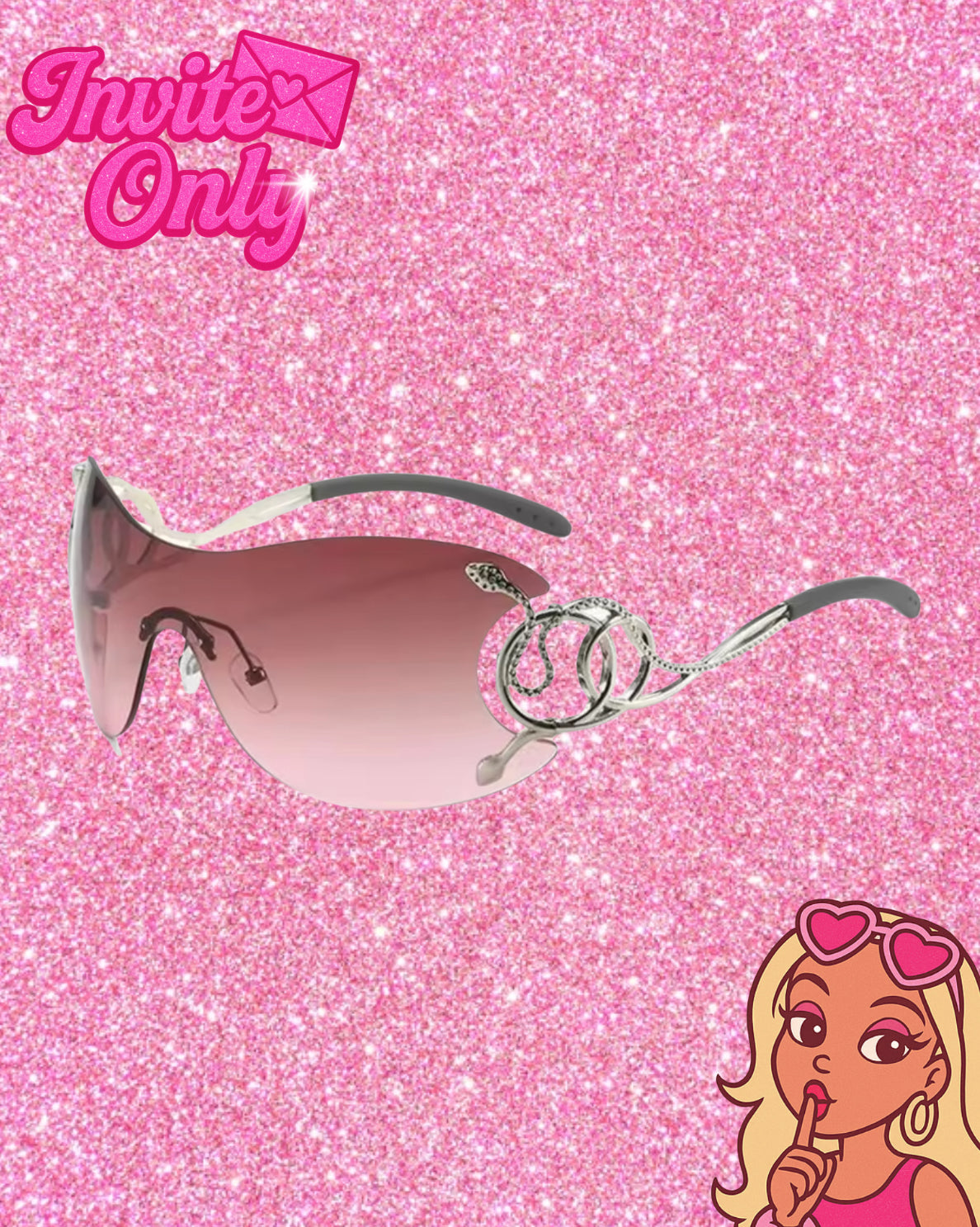 BADDIE PINK SUNGLASSES