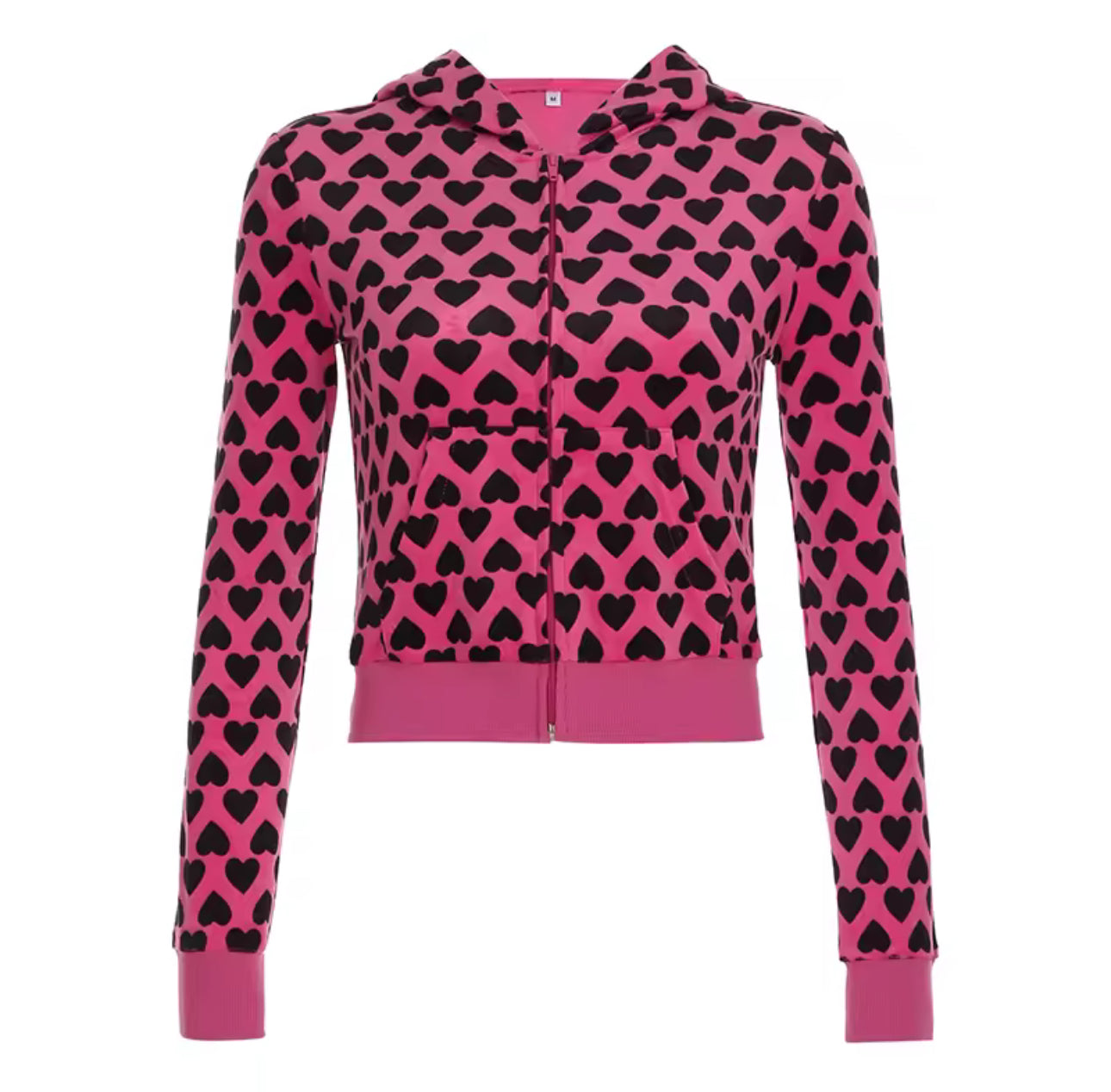 VELOUR PINK HEART JACKET