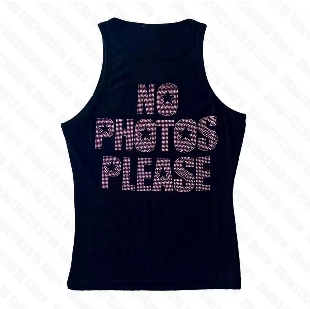 NO PHOTOS RHINESTONE TOP