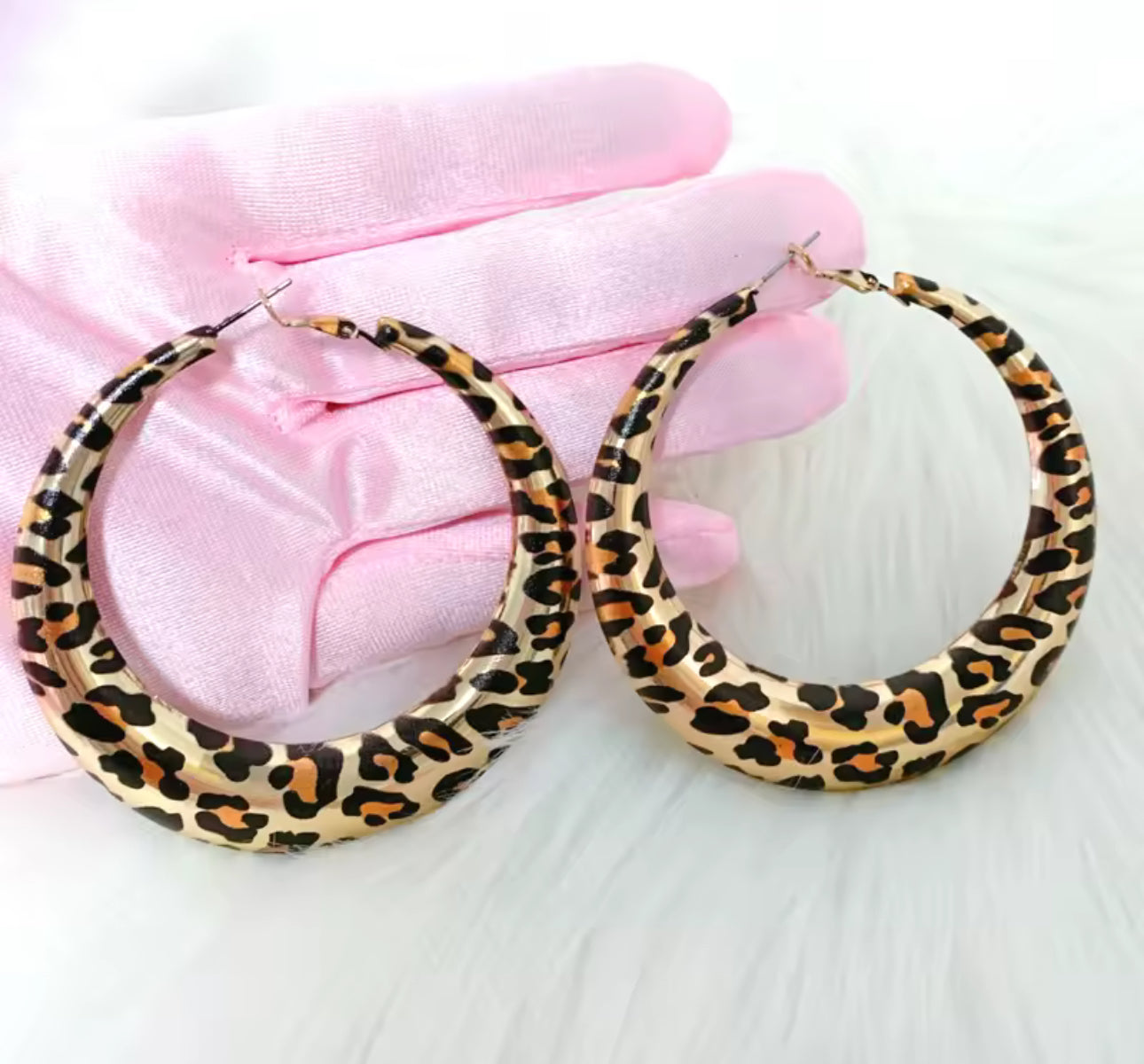 LEOPARD HOOP EARRINGS
