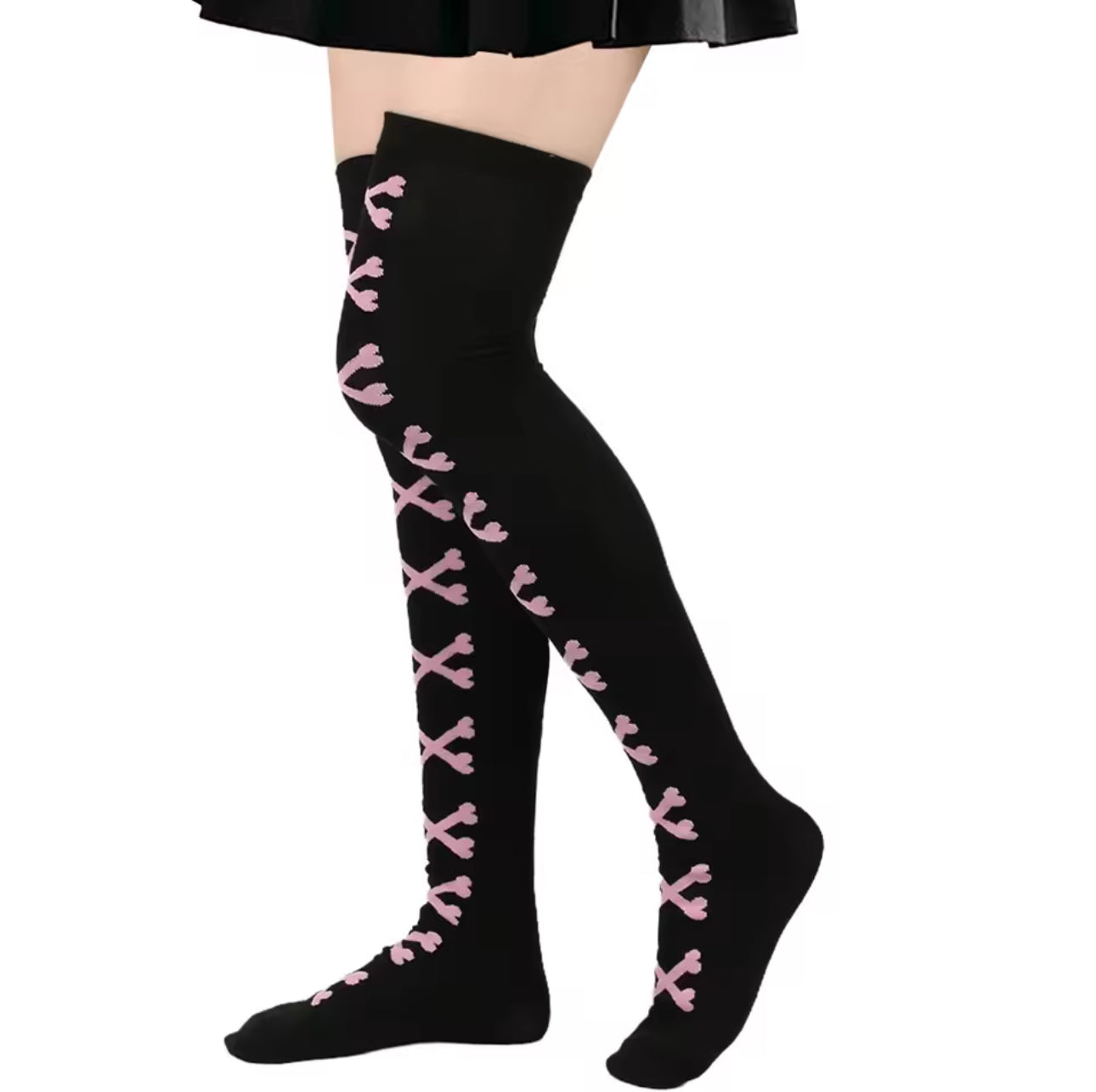 LACED UP KNEE HIGH SOCKS