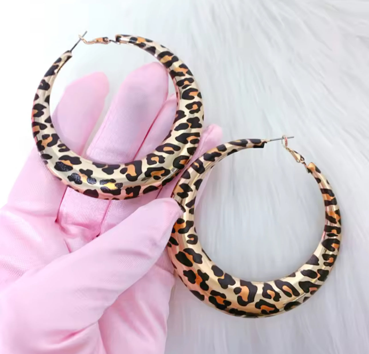 LEOPARD HOOP EARRINGS