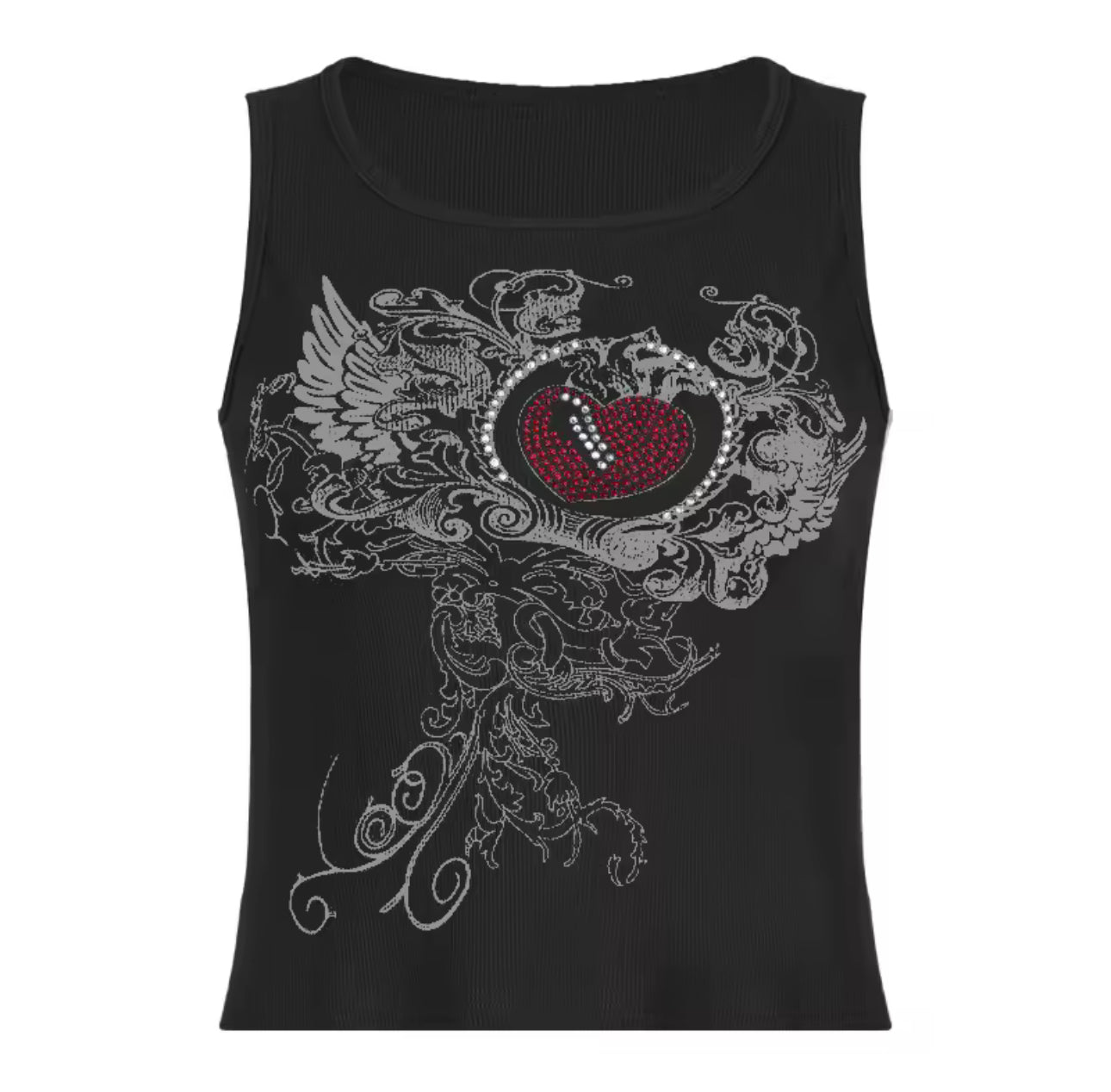 BLING HEART TOP