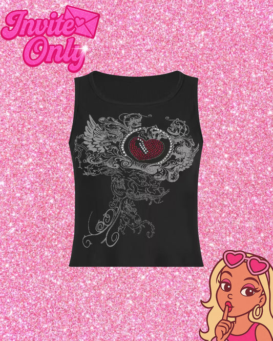 BLING HEART TOP
