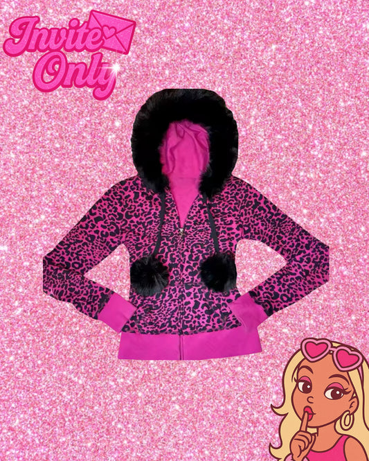 PINK ANIMAL PRINT JACKET
