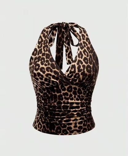 HALTER CHEETAH TOP