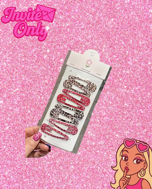 ANIMAL PRINT HAIR CLIPS