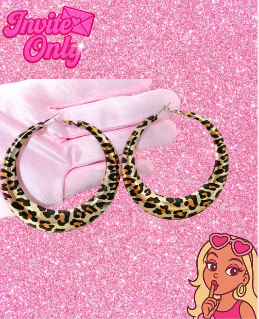 LEOPARD HOOP EARRINGS