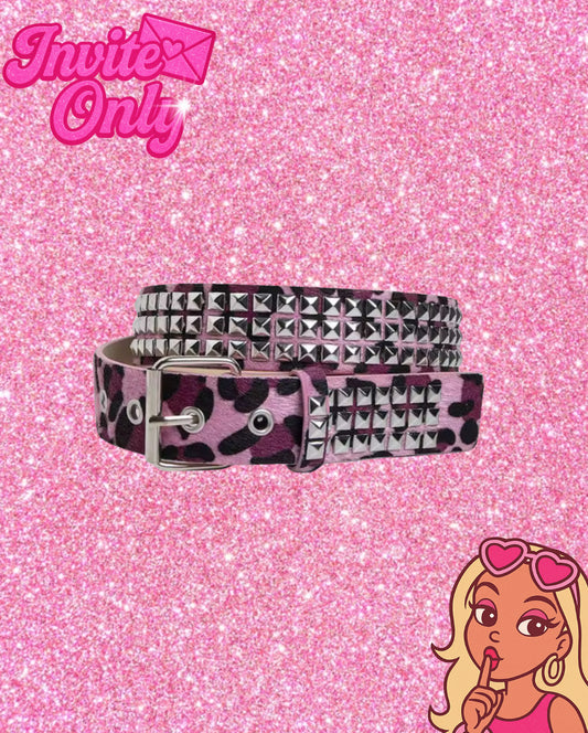 PINK ANIMAL PRINT BELT